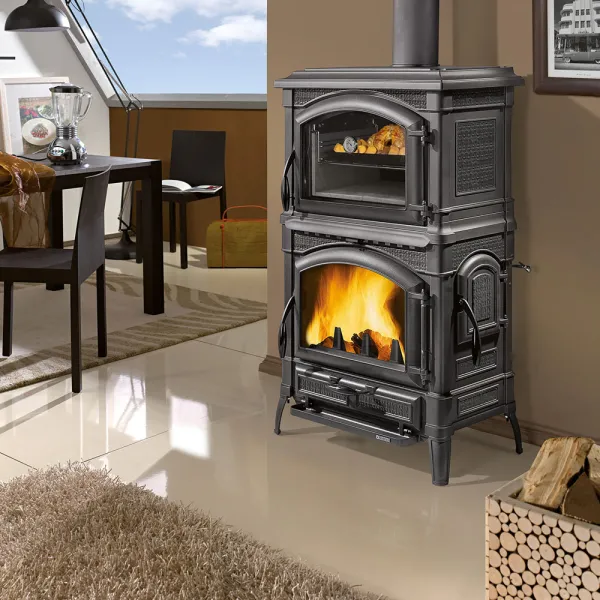 Poêle à bois La Nordica Isotta Forno Evo Puissance 9.7kW Sortie Fumée Supérieure