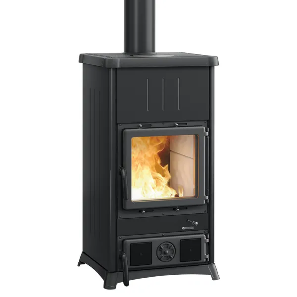 Poêle à bois La Nordica Concita 2.0 Steel Puissance 11.8kW Avec récupérateur de chaleur Sortie Fumée Supérieure