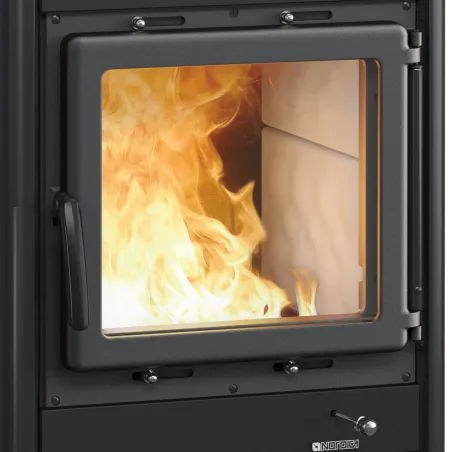 Poêle à bois La Nordica Concita 2.0 Steel Puissance 11.8kW Avec récupérateur de chaleur Sortie Fumée Supérieure