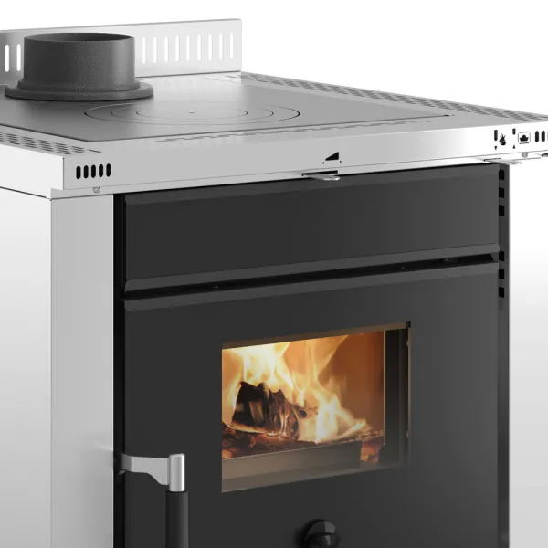 Cuisinière à bois encastrable La Nordica Vicenza Evo VST Puissance 6kW Sortie Fumée Supérieure