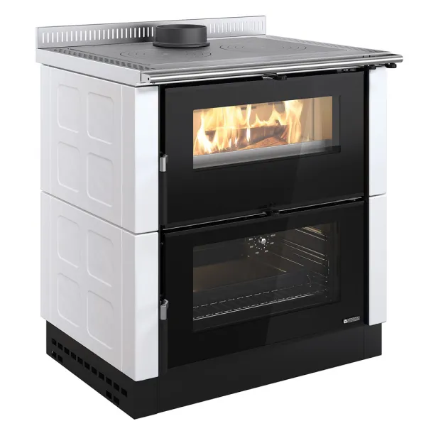 Cuisinière à bois encastrable La Nordica Verona XXL VST Maiolica Puissance 7.0kW Sortie Fumée Supérieure ou Postérieure