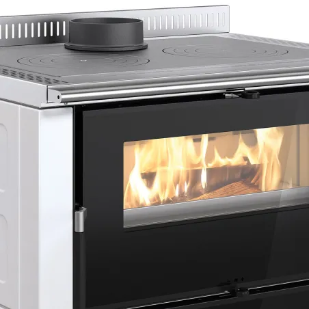 Cuisinière à bois encastrable La Nordica Verona XXL VST Maiolica Puissance 7.0kW Sortie Fumée Supérieure ou Postérieure