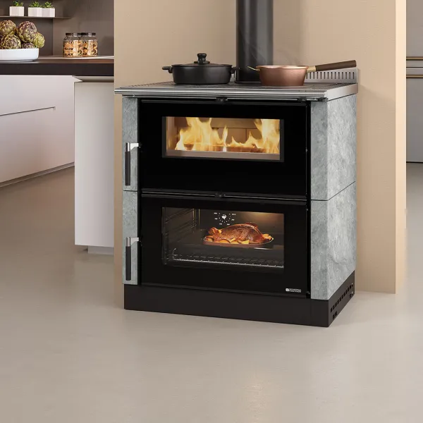 Cuisinière à bois encastrable La Nordica Verona XXL VST Petra Puissance 7.0kW Sortie Fumée Supérieure ou Postérieure