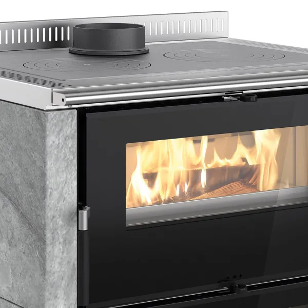 Cuisinière à bois encastrable La Nordica Verona XXL VST Petra Puissance 7.0kW Sortie Fumée Supérieure ou Postérieure