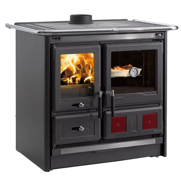 Cuisinière à bois La Nordica Rosa L 5.0 VST Puissance 9.5kW Sortie Fumée Supérieure