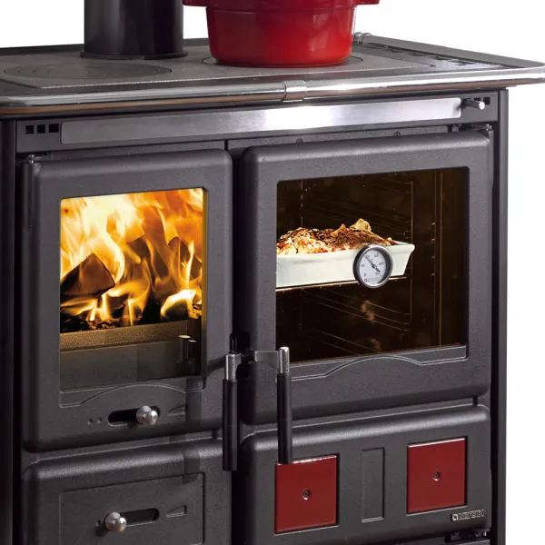 Cuisinière à bois La Nordica Rosa L 5.0 VST Puissance 9.5kW Sortie Fumée Supérieure