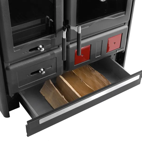 Cuisinière à bois La Nordica Rosa L 5.0 VST Puissance 9.5kW Sortie Fumée Supérieure