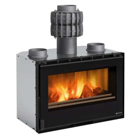 Insert à bois La Nordica Inserto 80 PRS Crystal Ventilato Puissance 8.3kW Sortie Fumée Supérieure