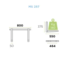 Support mural coulissant pour unités extérieures de climatisation 2