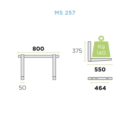 Support mural coulissant pour unités extérieures de climatisation