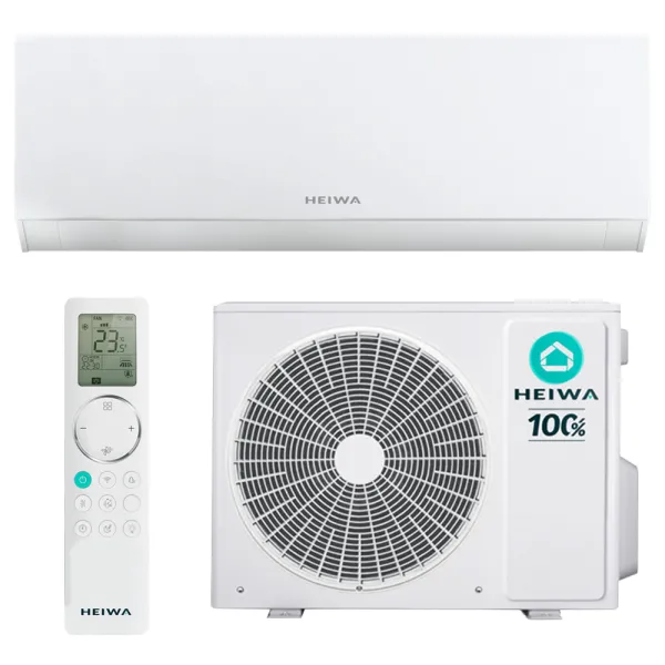 Climatiseur Mono split Heiwa mural Hyoko 3 Blanc mat 6.5kW HMIH-70W-V1 + HMEH-70-V1 WiFi de série PAC air-air