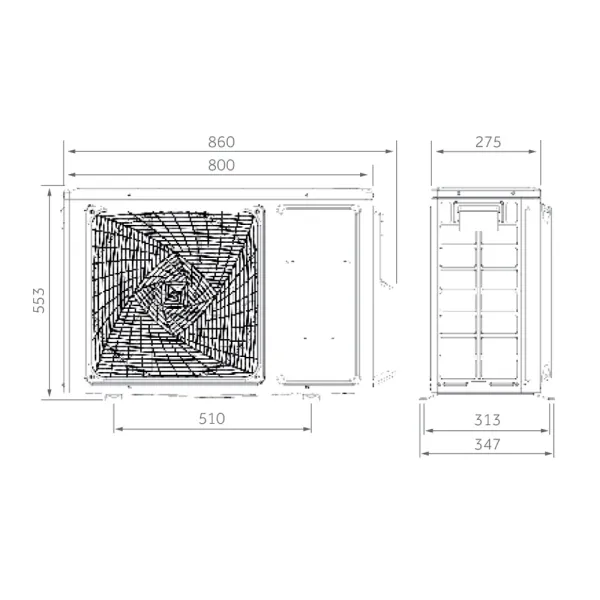 Groupe extérieur Haier 2U40S2SM1FA Multi-split Puissance 4.0kW 2 sorties Inverter Réversible Gaz R32