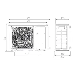 Groupe extérieur Haier 2U50S2SM1FA-3 Multi-split Puissance 5.0kW 2 sorties Inverter Réversible Gaz R32 2