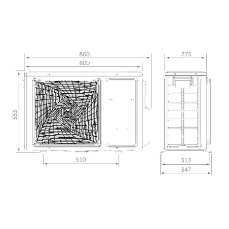 Groupe extérieur Haier 2U50S2SM1FA-3 Multi-split Puissance 5.0kW 2 sorties Inverter Réversible Gaz R32