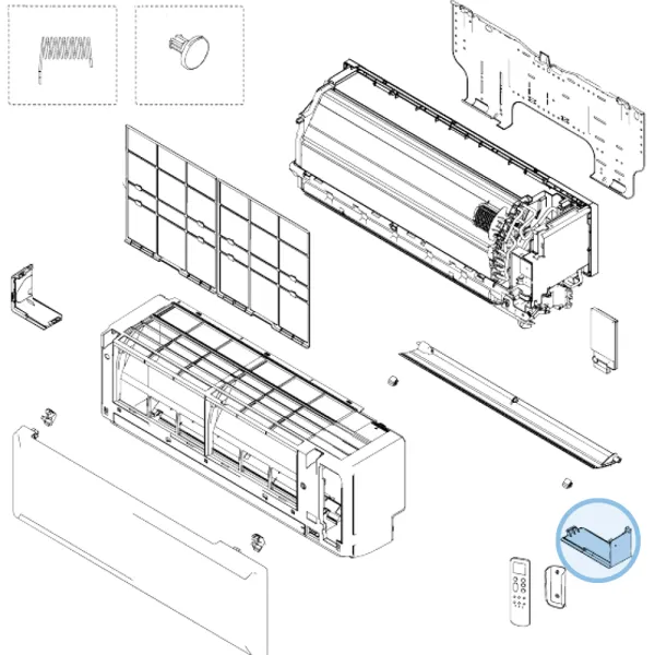 Capot inférieur pour mural Atlantic Fujitsu KPCE Réf. 906556