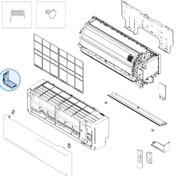 Capot inférieur L pour mural Atlantic Fujitsu KPCE Réf. 906555