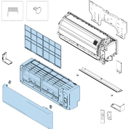 Ensemble complet façade avant mural Atlantic Fujitsu KPCE Réf. 906559