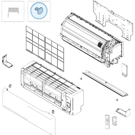 Palier pour mural Atlantic Fujitsu KPCE Réf. 906551