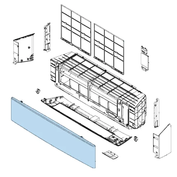 Façade Avant Grise mural Atlantic Fujitsu KETES KETAS Réf. 892449