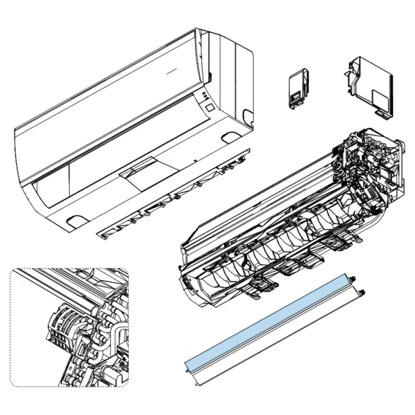 Volet Haut pour mural Atlantic Fujitsu ASYG18-24KLC Réf. 897670