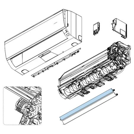 Volet Haut pour mural Atlantic Fujitsu ASYG18-24KLC Réf. 897670