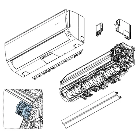 Support Sonde Ambiance pour mural Atlantic Fujitsu ASYG18-24KLC LU LTCA Réf. 906410
