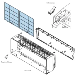 Filtre pour climatiseur Atlantic Fujitsu ASYG18-24KLC Réf. 897673 2