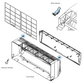 Attache Grille pour climatiseur Atlantic Fujitsu ASYG18-24KLC Réf. 906350 2