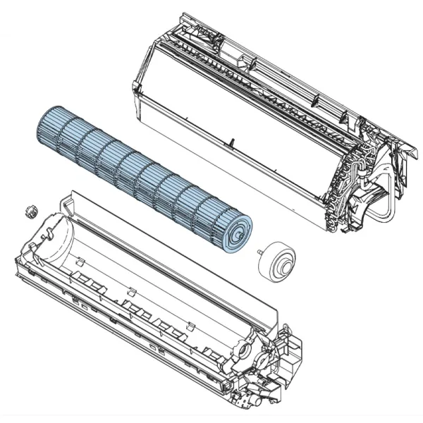 Turbine pour climatiseur Atlantic Fujitsu ASYG18-24KLC Réf. 897683