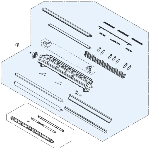 Bloc de soufflage pour climatiseur console Atlantic Fujitsu Réf. 894899