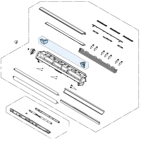Enveloppe turbine droite et gauche pour console Atlantic Fujitsu AGYG9-14KVCA Réf. 896462