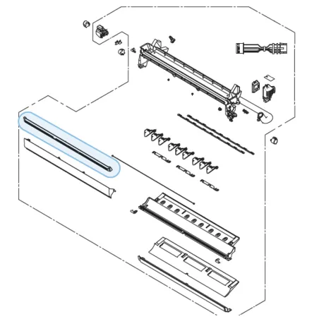 Cache avant bac à condensats pour climatiseur console Atlantic Fujitsu AGYG9-14KVCA Réf. 896484