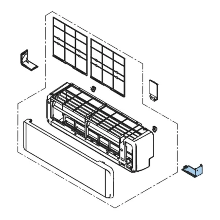 Capot inférieur R L622 Atlantic Fujitsu pour unités ASYG7-14KMCE Réf. 895583
