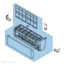 Ensemble façade avant Atlantic Fujitsu pour unités ASYG7-14KMCE Réf. 895576