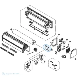 Ensemble cache câble pour climatiseur mural Atlantic Fujitsu ASYG7-14KMCE Réf. 907017