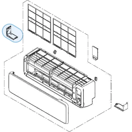Capot inférieur L L547 Atlantic Fujitsu pour unités ASYG7-14KGTE Réf. 895580