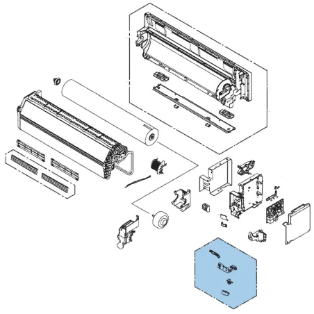 Ensemble carte afficheur pour climatiseur mural Atlantic Fujitsu ASYG7-14KGTE Réf. 895620