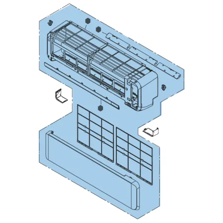 Panneau Avant Atlantic Fujitsu pour unités ASYG18-24KMTE Réf. 893633
