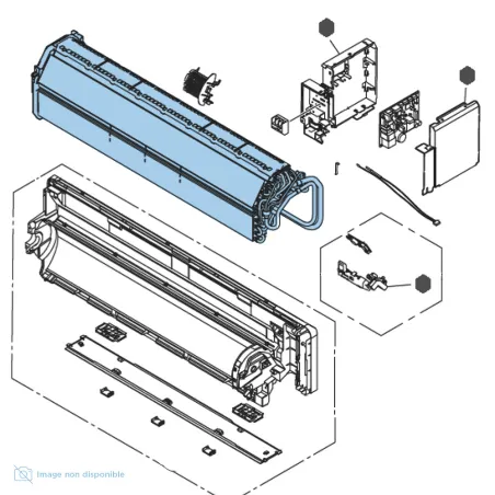 Ensemble évaporateur Atlantic Fujitsu pour unités ASYG18-24KMTE Réf. 893635