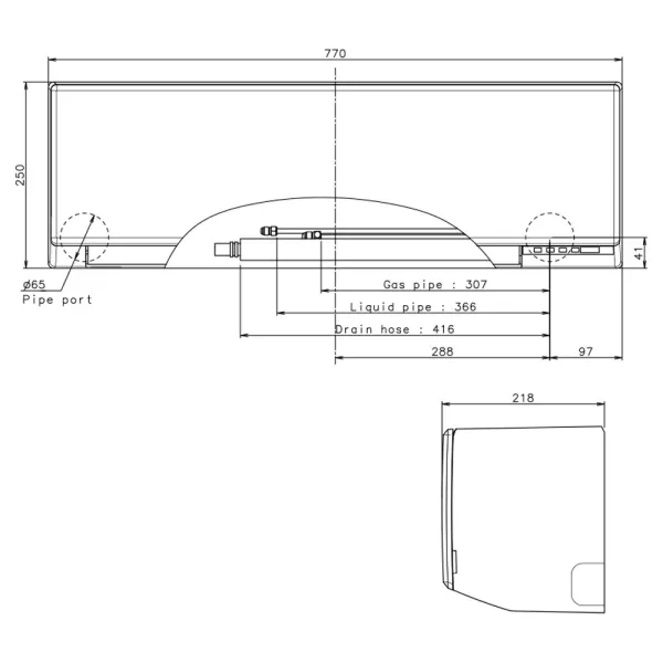 Climatisation mono split FUJITSU ASEH12KLTBL + AOEH12KLTA 3.4kW WiFi Mural Compact Serie KL PAC air/air Inverter