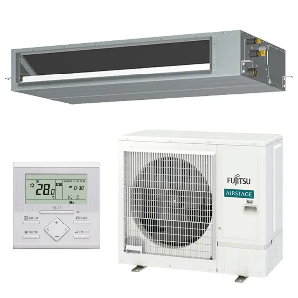 Climatiseur Fujitsu gainable KMTAP 9.5kW ARXH36KMTAP + AOEG36KRTA 3Ph Monosplit pour application commerciale