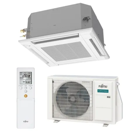 Climatiseur Fujitsu cassette KVLA 2.5kW AUXG09KVLA + AOEG09KBTB Performance Monosplit pour application commerciale