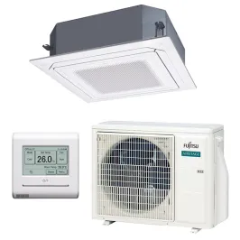 Climatiseur Fujitsu Cassette KR Blanc 5.2kW AUXG18KRLB + AOEG18KBTB Performance Monosplit pour application commerciale