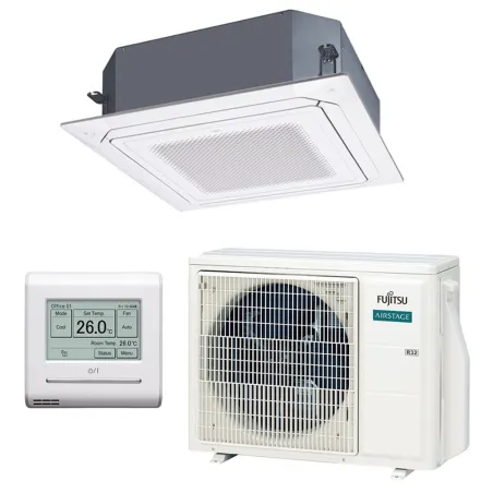 Climatiseur Fujitsu Cassette KR Blanc 5.2kW AUXG18KRLB + AOEG18KBTB Performance Monosplit pour application commerciale