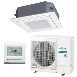 Climatiseur Fujitsu Cassette KR Blanc 8.5kW AUXG30KRLB + AOEG30KATA Serie ECO Monosplit pour application commerciale