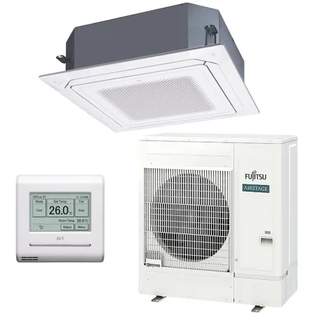 Climatiseur Fujitsu Cassette KR Blanc 12.1kW AUXG45KRLB + AOEG45KATA Serie ECO Monosplit pour application commerciale