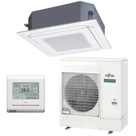 Climatiseur Fujitsu Cassette KR Blanc 13.4kW AUXG54KRLB + AOEG54KATA Serie ECO Monosplit pour application commerciale