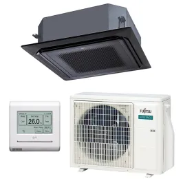 Climatiseur Fujitsu Cassette KR Noir 5.2kW AUXG18KRLB + AOEG18KATA Serie ECO Monosplit pour application commerciale