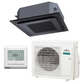 Climatiseur Fujitsu Cassette KRLB Noir 6.8kW AUXG24KRLB + AOEG24KATA Serie ECO Monosplit pour application commerciale