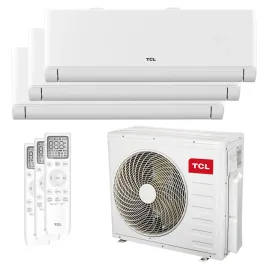 Climatisation tri split TCL Mural BreezeIN P4 MT3240 9.4kW tailles 25 + 35 + 35 WiFi de série SN09P4S0 + SN12P4S0 + SN12P4S0